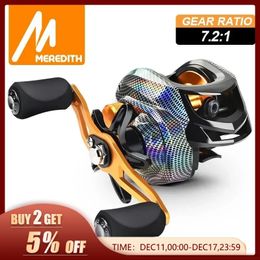 Fly Fishing Reels2 MEREDITH CR Colourful Series Reel Professional 7.2.1 Gear Ratio Carp Baitcasting Wheel Casting 231212