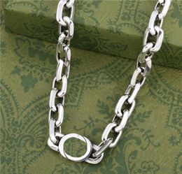 Interlocking Double Letters Necklaces High Quality S925 Silver Chains Necklace Unisex Designer Chain Pendant Necklaces7133766