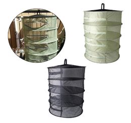 4 Layers Herb Drying Net Folding Fishing Net Hanging Basket Foldable Dry Rack Bag Mesh Dryer for Herbs Flowers Plants Buds T2006027433069