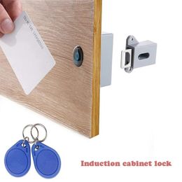 Baby Locks es Invisible Induction Lock Smart Sensor Drawer IC Card Electronic Wardrobe Furniture Cabinet Storage Safety 231211