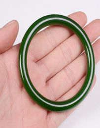 Natural Xinjiang an Jade Bangle Thin Women039s Laokeng Spinach Green Girl Round9255568