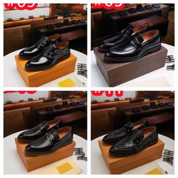 40Model Luxury Designer Dress Shoes Men Italian Style Genuine Leather Men's Wedding Shoes Lace Up Formal Gentleman Shoes Party Office