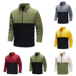 Men's Hoodies Fall And Winter Casual Long Sleeve Half Zip Sweatshirt No Hoodie Men Clothes For Sports