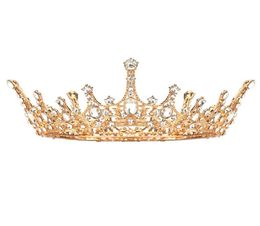 Headbands Gold Crowns For Women Birthday And Tiaras With Gemstones Girls Hair Accessories Bridal Wedding Prom Giftscrown Chakrabea8238206