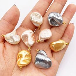 Pendant Necklaces Exquisite Irregular Natural Colourful Shell 15x23mm Charm Fashion Crafted DIY Necklace Earring Bracelet Jewellery Accessory