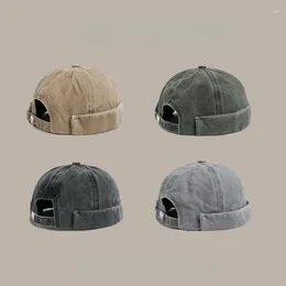 Berets Free Beret Caps For Men Child Skullcap Japanese Knit Hat Cotton Accessories Wool Lint Winter Luxury Fashion Hip-hop