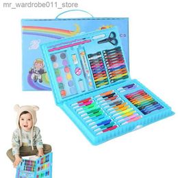 Watercolor Brush Pens 86Pcs/Set ldren's Watercolor Pen Painting Set ldren's Learning To Draw With Crayons Oil Painting Sticks Art Brushes Q231212