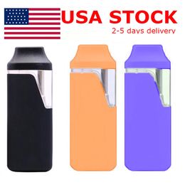 USA STOCK Disposable Vape Pen E-cigarette Pod 1ml Carts Thick Oil Empty Snap on Mouthpiece Box Pens Rechargeable 280mah Battery Ceramic Coil Vaporizer Custom Logo