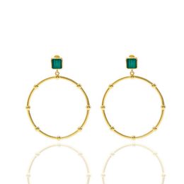 luxury jewelry women designer errings gold malachite hoop huggie ins fashion earrings and diamond clavicle chain jewelry suits241k