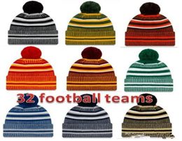 2020 Sideline Beanies Beanies Hats American Football 32 teams Beanies Sports winter knit caps Beanie Skullies Knitted Hats drop sh4338186