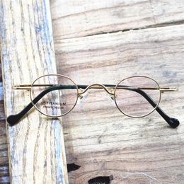 Vintage Small Oval Round Pure Titanium Eyeglass Frames Full Rim Super Light Optical Glasses Men Women Myopia Spectacles Fashion Su225i