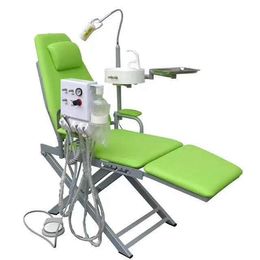 Dental Portable Unit Built-in with 3-Way Syringe Saliva Ejector LED Light High and Low Speed Air Turbine Tube air compressor