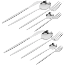 Dinnerware Sets Eating Utensils Stainless Steel Tableware Steak Portable Flatware Kitchen Supplies Fork Spoon Silverware Western