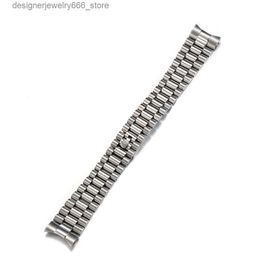 Watch Bands 13MM 17MM 20mm 21MM Solid Stainless steel President Band Strap Curved End fit for RLX Q231212