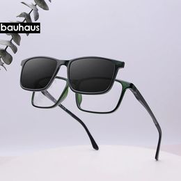 Sunglasses Frames X3195 Magnet Clip On Glasses Frame Men Prescription Optical Eyeglasses Frame Women Myopia Polarised Magnet Clip On Sunglasses 231211