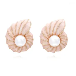 Dangle Earrings Personality Luxury Imitation Pearl Conch For Woman