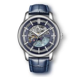 Wristwatches OCHSTIN Mechanical Watch Men Fashion Leather Watchband Vintage Skeleton Male Automatic Wristwatch Birthday Gift For H2250