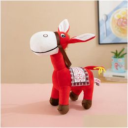 Stuffed Plush Animals Toy Cute Donkey Doll Childrens Playmate Home Decoration Boys Girls Birthday Day Christmas 2 Style 25Cm Drop Dhjef