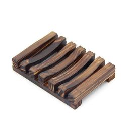 Soap Dishes Vintage Wooden Dish Plate Tray Holder Shower Hand Washing Box Case Drop Delivery Home Garden Bath Bathroom Accessories Dhpm6