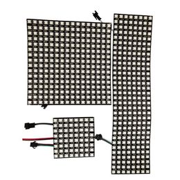 WS2812B RGB 5050 SMD Flexible Modules 8x8 16x16 8x32 Pixel Panel Matrix Screen WS2812 IC Led Module Individually Addressable DC5V245o