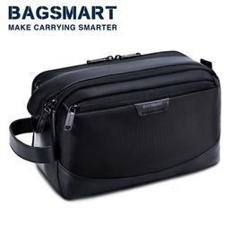 Cosmetic Bags Cases Toiletry Bag for Men BAGSMART Large Travel Organiser Dopp Kit Waterproof Shaving Toiletries Accessories 231212