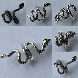 whole 30Pcs mix snake punk cool fit Alloy band rings for women men kinder gifts jewelry2936