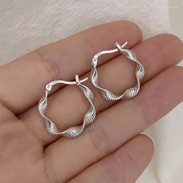 Hoop Earrings Prevent Allergy Twist Geometric For Women Couples Classic Simple Hip Hop Creative Birthday Jewellery Gifts