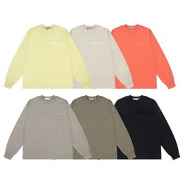 FOG Trendy Double Thread ESSENTIALS Flocked Letter Printing High Street Casual Loose Round Neck Long Sleeve Sweater for Men
