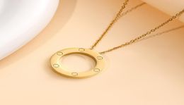 High Edition Designer Jewelry Love Necklace for Women Girls 316L Titanium Steel Slide Pendant Neckalce Collars Collier Femme Class4205248