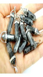 Natural stone labradorite tiger eye Turquoises crystal Quartz charm Pendants for diy Jewellery making necklaces Accessories24pcs 2115363203