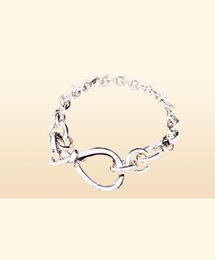 NEW Chunky Infinity Knot Chain Bracelet Women Girl Gift Jewellery for Pandroa 925 Sterling Silver Hand Chain bracelets with Original1758581