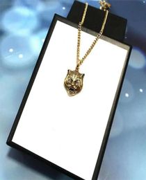 Gold Chain Classic Fashion Tiger Head Necklace Retro Couple Chain High Quality Brass Necklace Seiko Highend Jewellery Supply42150729235244