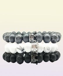 Ruberthen On Simple Design Crown Charm Bracelet Howlite Lave Trendy Sweethearts Powerful Jewelry Drop Beaded Strands3054716