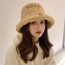 P Fashion Designer Letter winter Bucket Hat For Mens Womens Foldable Caps Black Fisherman hats Folding ladies Bowler Cap323j