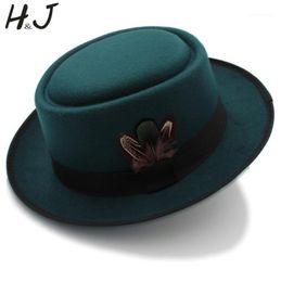 Wide Brim Hats Women Men Autumn Felt Pork Pie Hat For Lad Crushable BREAKING BAD Walter Dad Winter Retro Fedora16838229