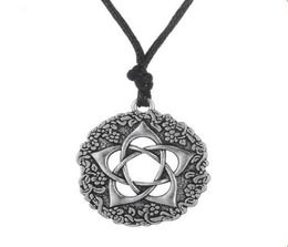 L11 Star Rose Pentacle of the Goddess Penram Wiccan Jewellery Pewter Pendant Necklace8827312