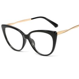 Whole- Cat Eye Spectacle Frame Trendy Designer Glasses Myopia Nerd Optical Frames Female Eyeglass Frame The spring leg277M