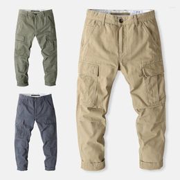 Men's Pants Cargo Men Loose Straight Multi-Pockets Overalls Camouflage Casual Cotton Man Trousers Clothing Fleated