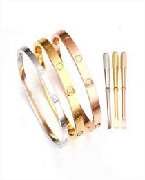 Bangle female stainless steel screwdriver couple love designer bangles bracelet mens fashion Jewellery Valentine Day gift for girlfr5130858