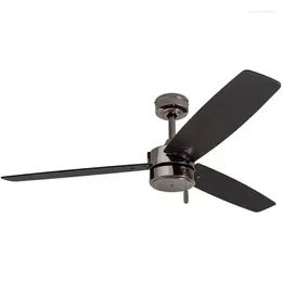 Prominence Home Journal 52" Gun Metal Modern Indoor/Outdoor Ceiling Fan With 3 Blades Pull Chain & Reverse Airflow