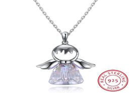 Pendant Necklaces Guardian Angel 2 Colour Crystal From rovskis Maxi Necklace Collier Wholesale Fashion Jewellery Name Bead9764065