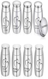 30x40mm Mini Keepsake Pendant Urns for Human Ashes Small Cremation Urn Stainless Steel Memorial Funeral Jar6115532