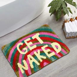 Carpet Rainbow Get Naked Bath Mat Soft Tufted Bathroom Rugs Bathtub Entrance Doormat Living Room Apartment Home Decor 231211