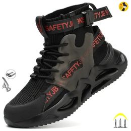 Boots Fashion Work Boots Indestructible Steel Toe Cap Safety Shoes For Men Puncture-Proof Industrial Sneakers Adult Male Footwear 231211