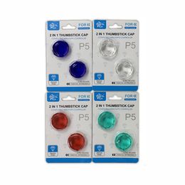 2 in 1 Clear Diamond Style Analogue Joystick Cap ThumbStick Cover for PS5 Controller Acrylic Crystal Thumb Grip Fedex DHL UPS FREE SHIPPING