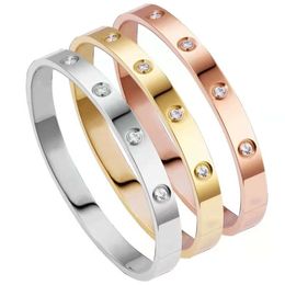 nail bracelet bangle Non fading titanium steel bracelet ten diamond style light luxury sense net red popular