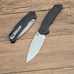 New KS 2037 Assisted Folding Knife D2 Stone Wash Drop Point Blade GFN Handle Outdoor Camping Hiking EDC Pocket Folder Knives with Retail Box