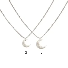 Pendant Necklaces Natural Moon Thin Chain Necklace Clavicle Fashion Jewelry Simple Women Elegant Neck N2UE