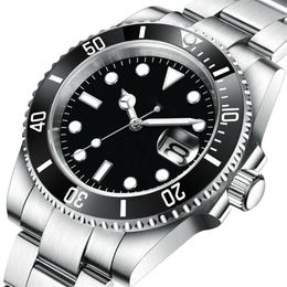 Wristwatches 200M Waterproof Nologo 25 Jewels PT5000 Clone ETA 2824 NH35A Selfwinding Black Green Men Watch Glide Lock Screw Crown2868
