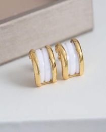 Top quality stud earring with ceramic in three Colours for women wedding and engagement Jewellery gift have box PS44747980996